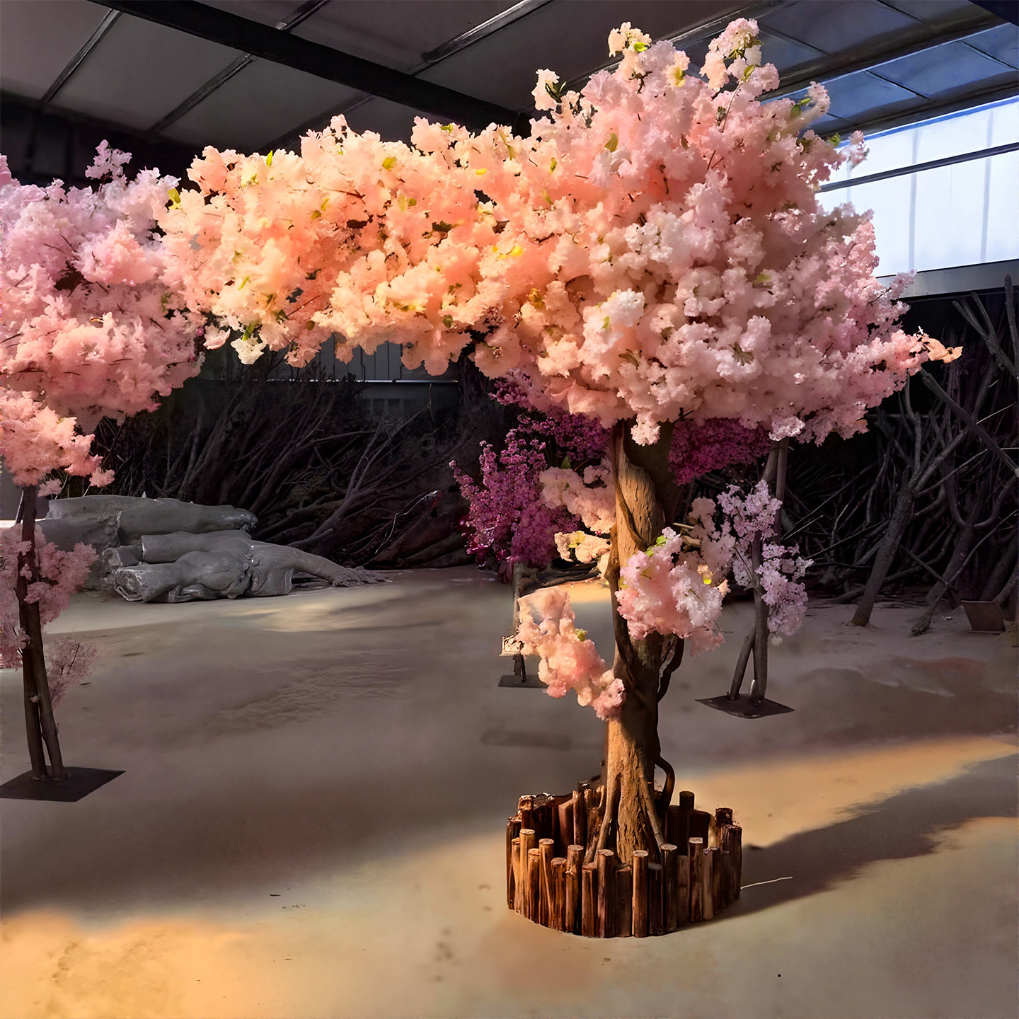 多层仿真樱花树许愿树造景布置