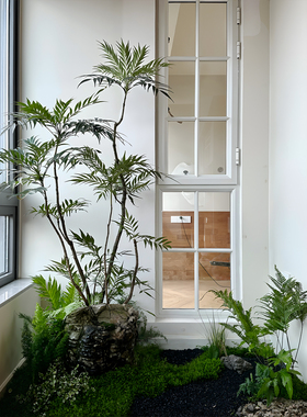 十大功劳仿真绿植造景民宿造景布置摆设室内景观造景装饰树假树