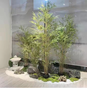 仿真竹子富贵竹盆栽盆景紫竹盆景金丝竹新款小叶禅意仿真假竹子