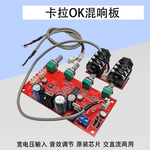 CD2399卡拉OK话筒板混响模块带运放前级放大动圈驻极体咪头通用