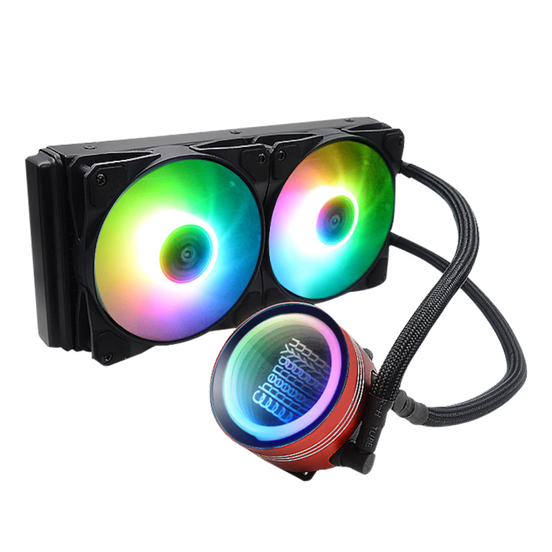 承语240增强版CPU散热器台式电脑一体式CPU静音双风扇水冷散热器