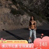 Сексуальный черный пляжный раздельный купальник, европейский стиль