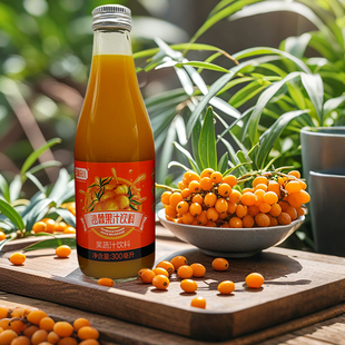 沙棘汁饮料山西大同特产网红果蔬汁饮品瓶装生榨沙棘原浆果汁饮料