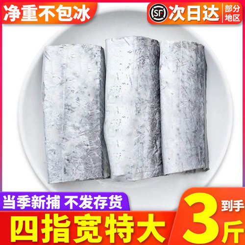 6-8cm宽3斤特大舟山小眼带鱼段