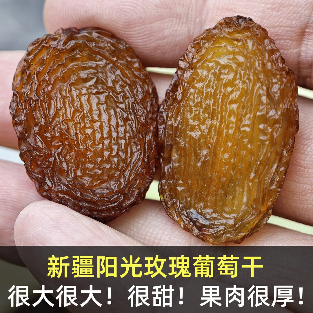新疆特产阳光玫瑰葡萄干国产晴王无籽自然风干500g【个大香甜】