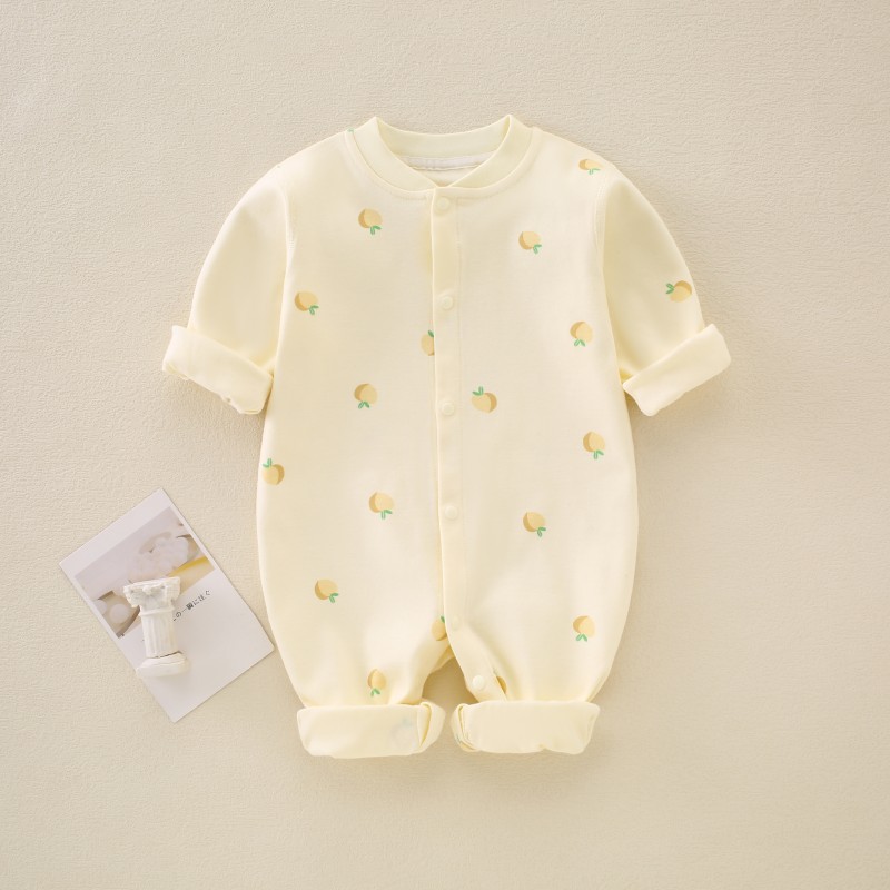 春季纯棉无骨婴儿连体哈衣新生儿男女宝宝0-1岁宝宝哈衣爬爬服