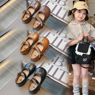 女童羊蹄小皮鞋2026春秋季新款女宝公主鞋时尚小香风舒适女童单鞋