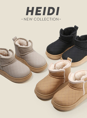 儿童雪地靴2026冬季新款男童短靴加绒加厚女童棉靴保暖宝宝棉鞋子