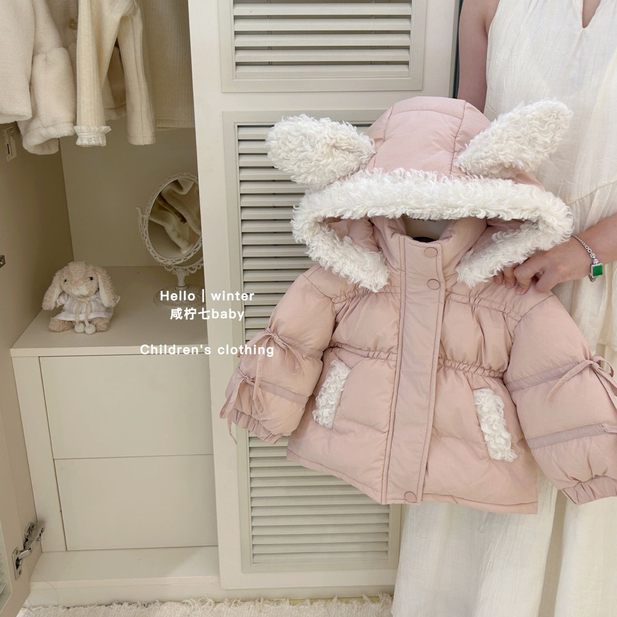 m314新款冬装女宝宝l可爱韩版加厚外套小童防寒公主风洋气外套