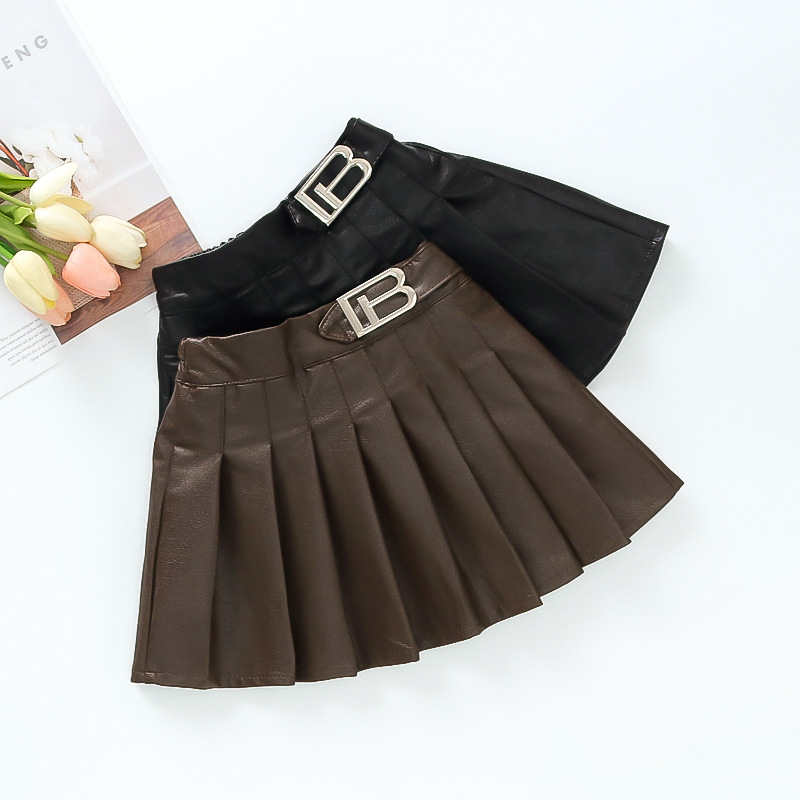 美式春秋季高腰百褶裙女宝宝显瘦超短裙a字裙ins辣妹半身裙子