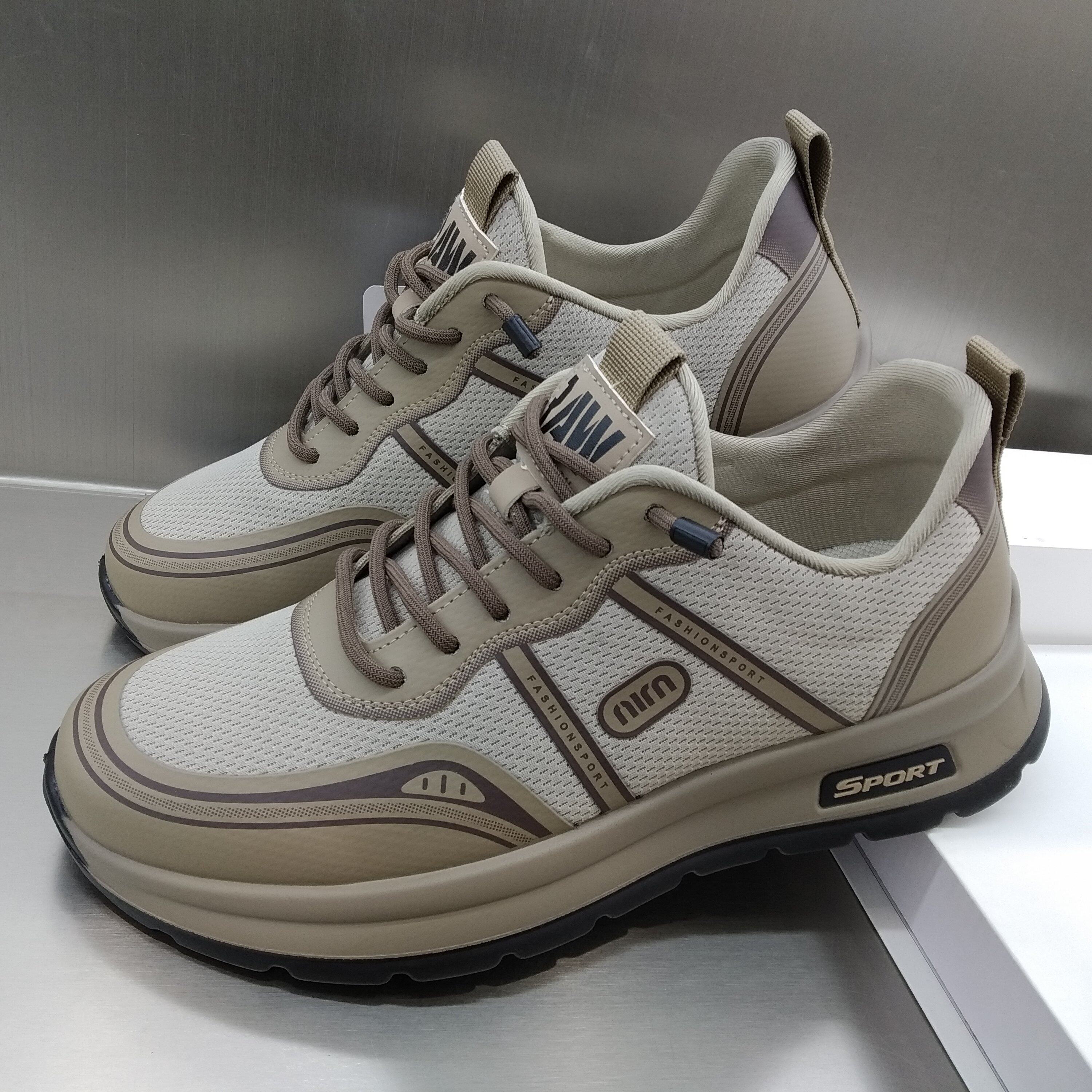 澳伦男鞋2026新款春季透气一脚蹬运动鞋男士软底跑步休闲鞋爸爸鞋