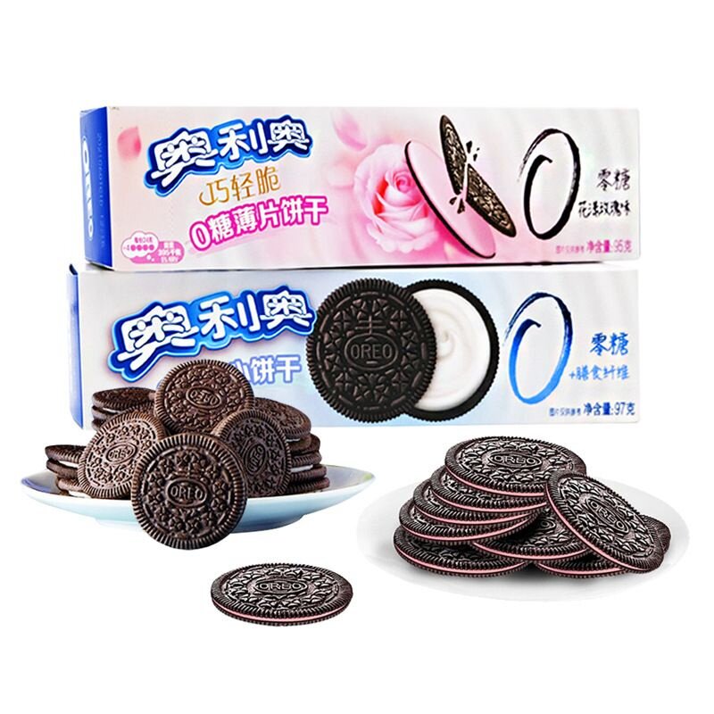 奥利奥0糖夹心饼干97g花漾玫瑰味95g奥利奥0糖夹心饼干花漾玫瑰味