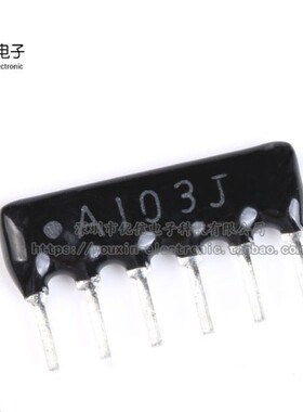 风华A06-103JP 6脚 直插排阻A102J 1K  A472J 4.7K   10K  1/8W