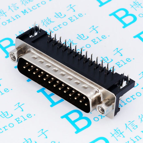 DB25插座弯脚焊板式DB25