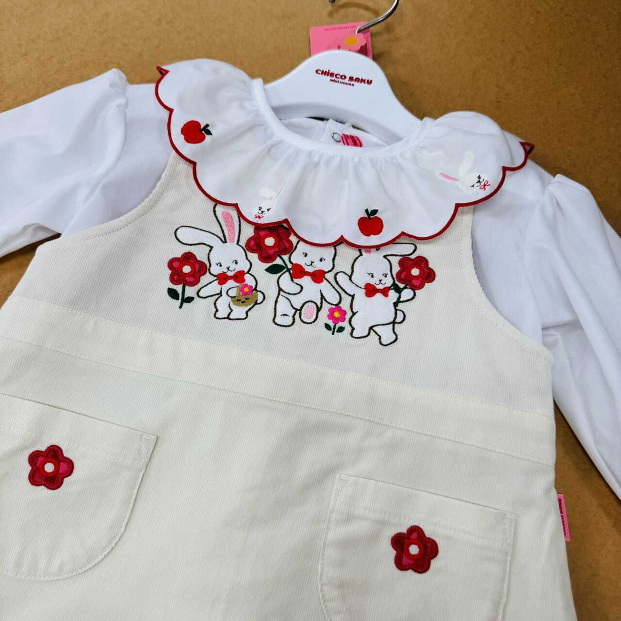 mikihousesaku花边领长袖T恤