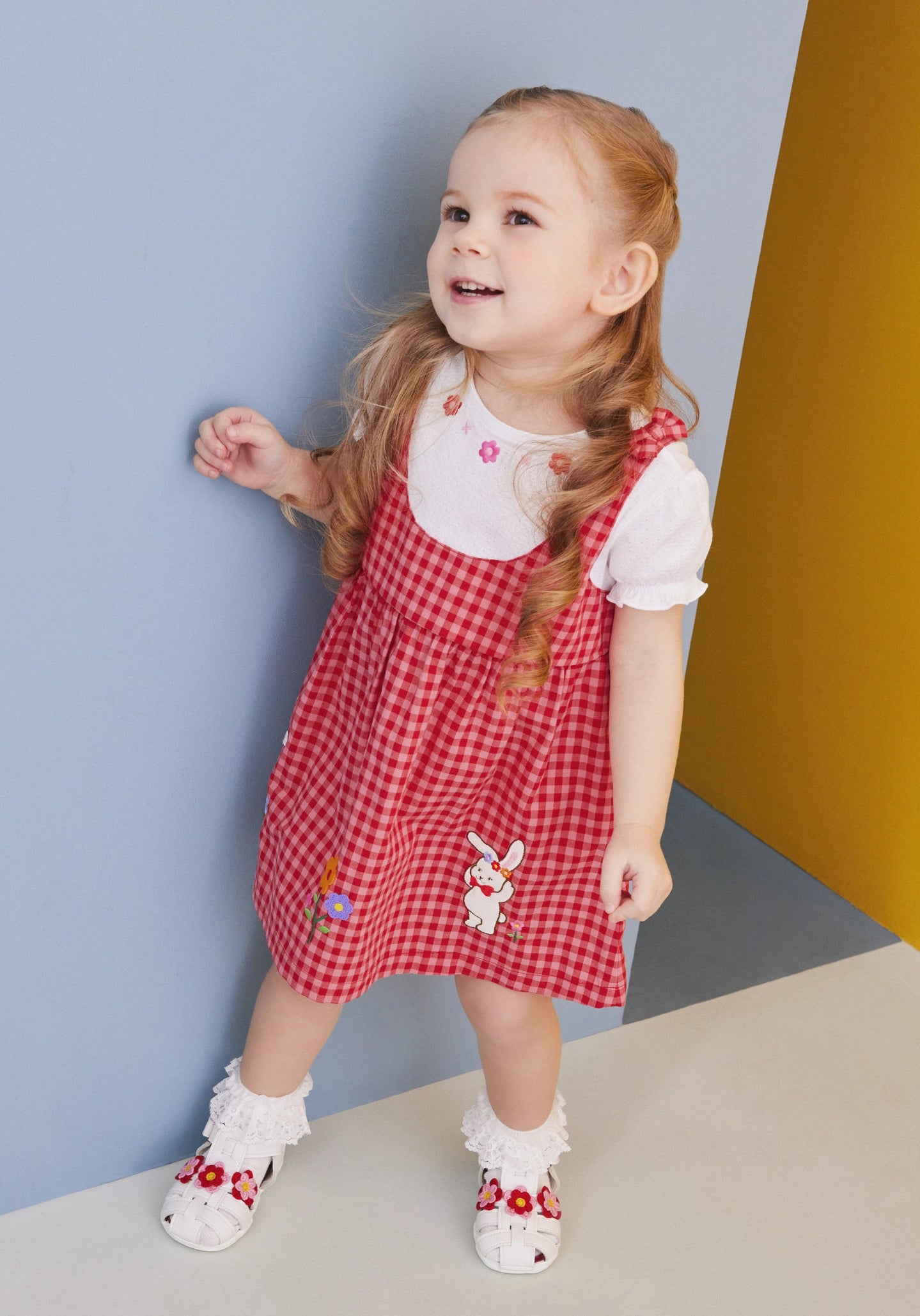 mikichiecosaku花朵贴布连衣裙