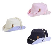 492 9108 2月超特价 日本Mikihouse儿童小熊渔夫帽子12