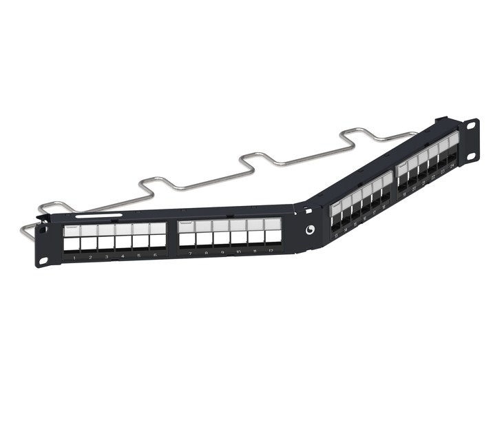 Commscope康普安普24口角型空架CPPA-UDDM-SL-1U-24非屏蔽配SL模块1U配线架