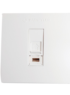 德特威勒 TW848-F86-1KSWH  86型面板单口平口面板|单孔网络 兼容Keystone模块 白色