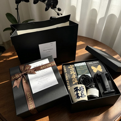节日美业活动公司企业送客户高级黑金礼品礼盒创意礼盒套装礼品套