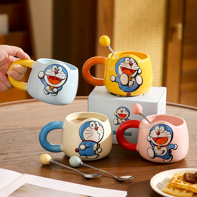 哆啦A梦联名马克杯上班族早餐杯