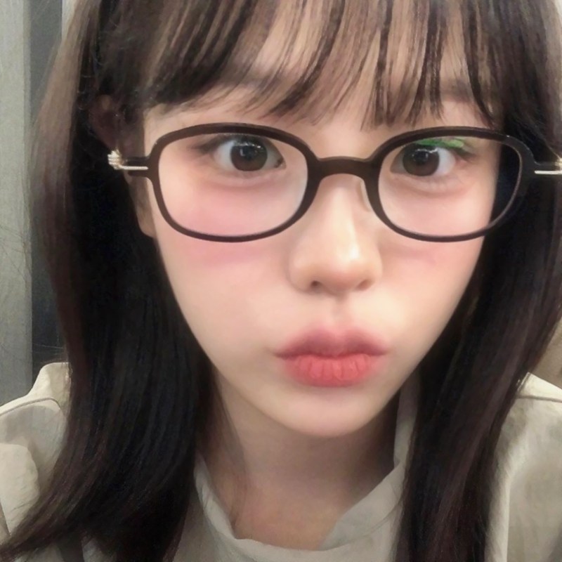 凯伦其日韩氛围感近视眼镜框小框女超轻板材装饰平光防蓝光镜架男