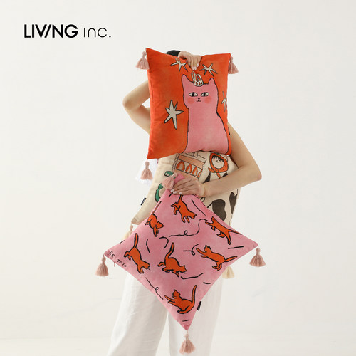 LIVINGinc.可爱猫咪氛围感抱枕