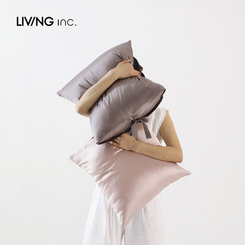 LIVING inc.浮光丝 2026春夏沙发抱枕套凉爽轻奢丝缎床头靠枕腰垫