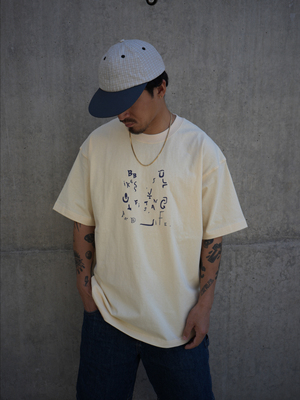 DERAiLLEUR 夏季新款手绘文字短袖t恤纯棉体恤