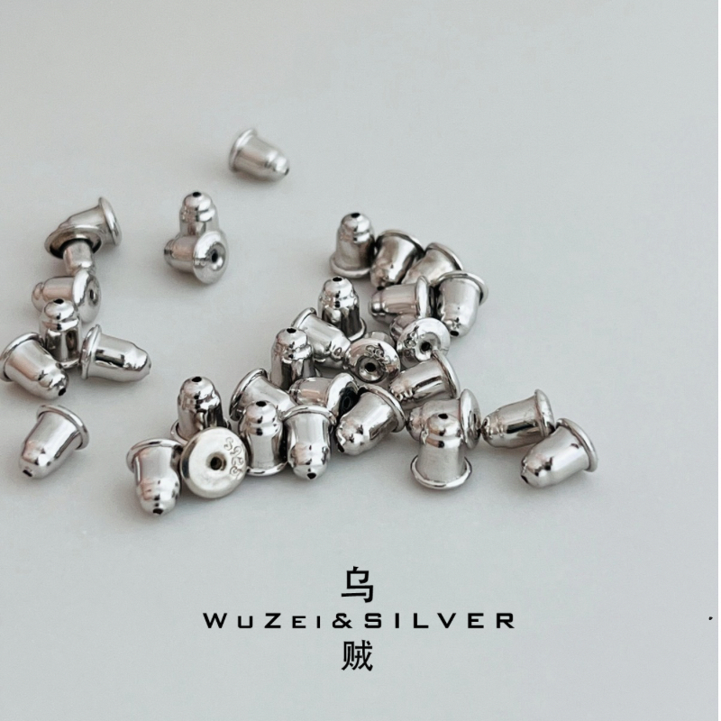 WZ&SILVER乌贼品质款通体925银镀铑金耳塞耳堵高级百搭时尚简约,饰品/流行首饰/时尚饰品新,银饰配件,淘宝优惠券,粉丝福利购,淘宝优惠卷