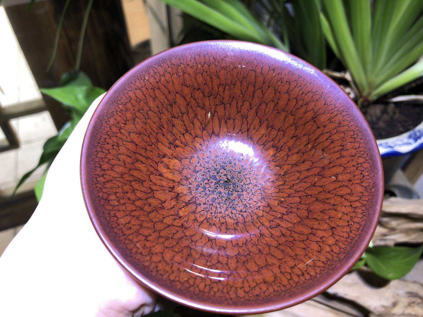 陈大鹏 红鹧鸪斑10.5斗笠 釉泪建盏品茗茶具茶杯李达孙建兴黄美金