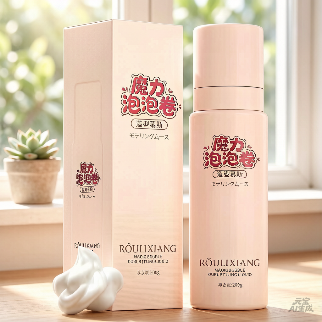 ROULIXIANG魔力泡泡卷造型慕斯弹力素泡沫护卷定型护发发蜡波浪卷