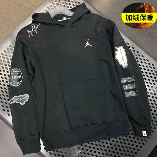 耐克加绒男卫衣连帽套头上衣