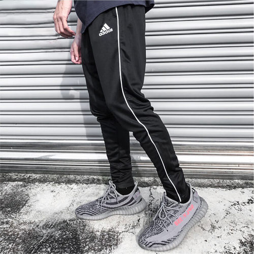 阿迪达斯男子足球运动裤裤脚拉链