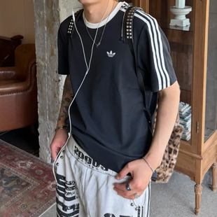阿迪达斯三叶草修身男短袖2026夏莱赛尔包邮KX7991 KY8464 KY8463