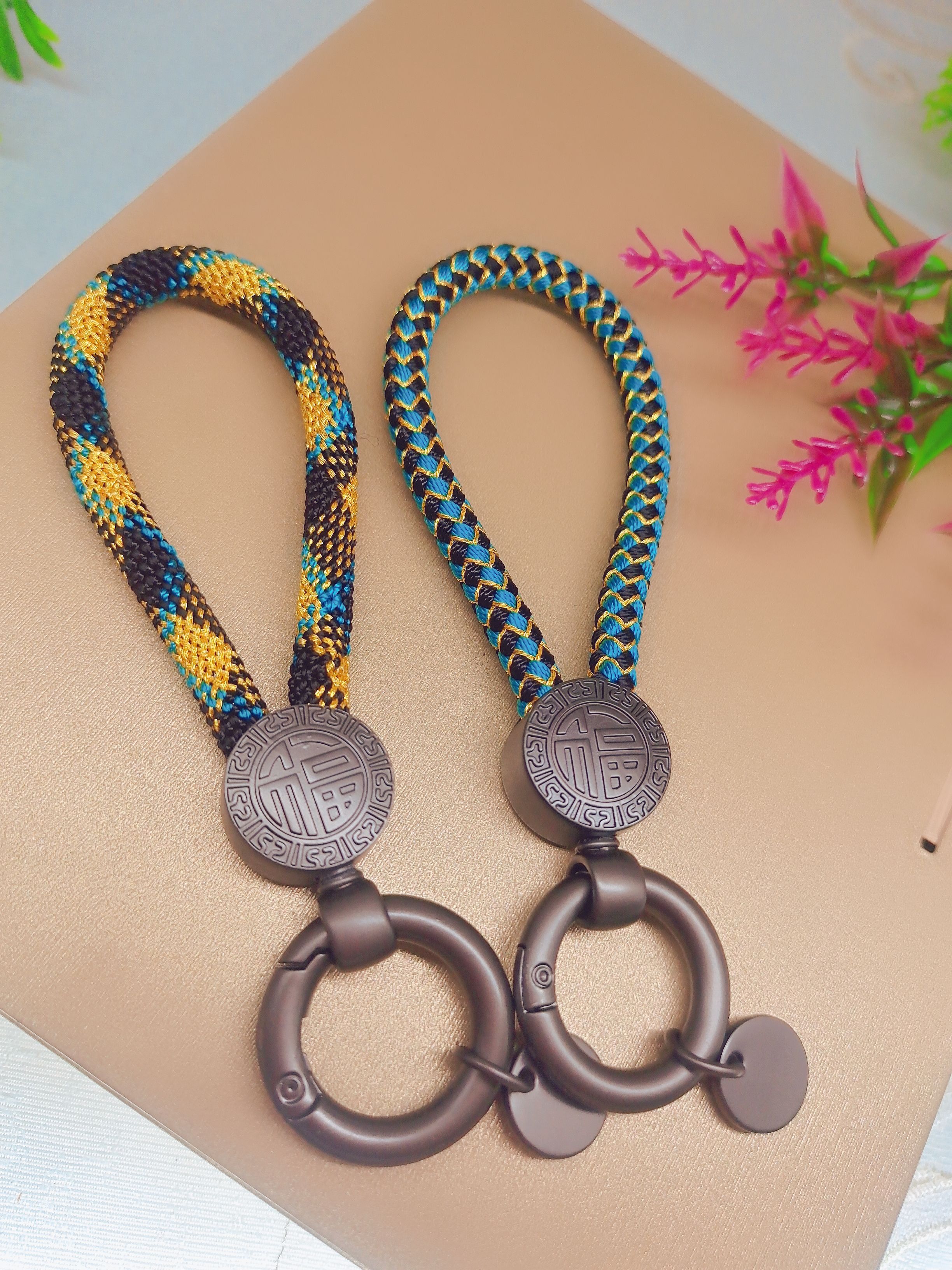 添加头发钥匙扣男士高档纯手工编织情侣汽车定制一缕青丝结送男友