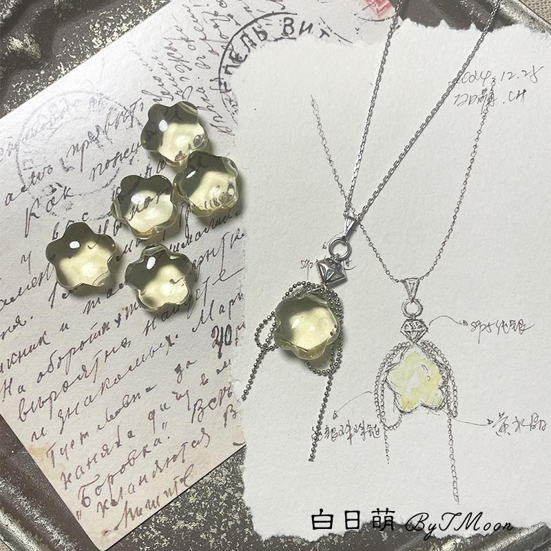 等一颗流星白日萌纯银水晶项链女