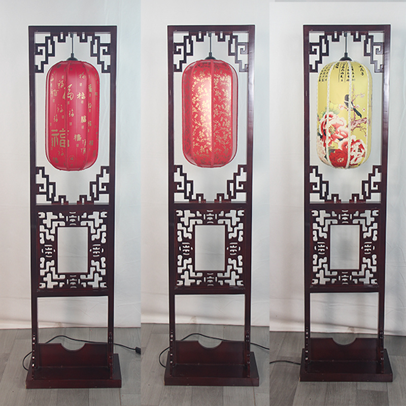 新中式吊灯网红原木路引竹灯笼婚礼舞台戏曲木质道具灯花灯定制