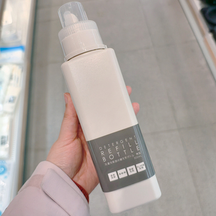 洗衣液分装瓶柔顺剂带刻度方型收纳清洁500ml 日本大创DAISO代购