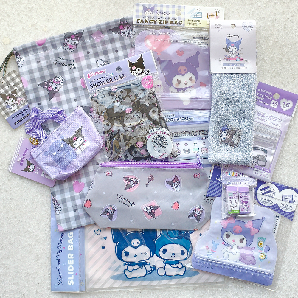 酷洛米收纳袋小物收纳盒自封袋发带 三丽鸥X日本大创DAISO代购