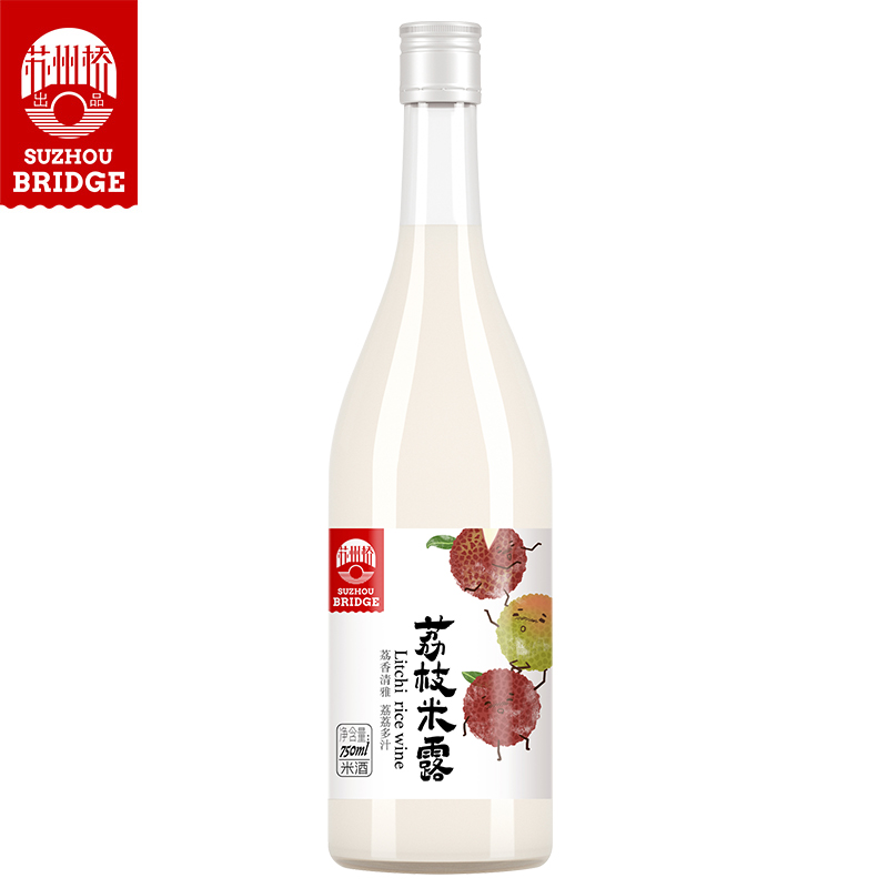苏州桥荔枝米露750ml度低度米酒