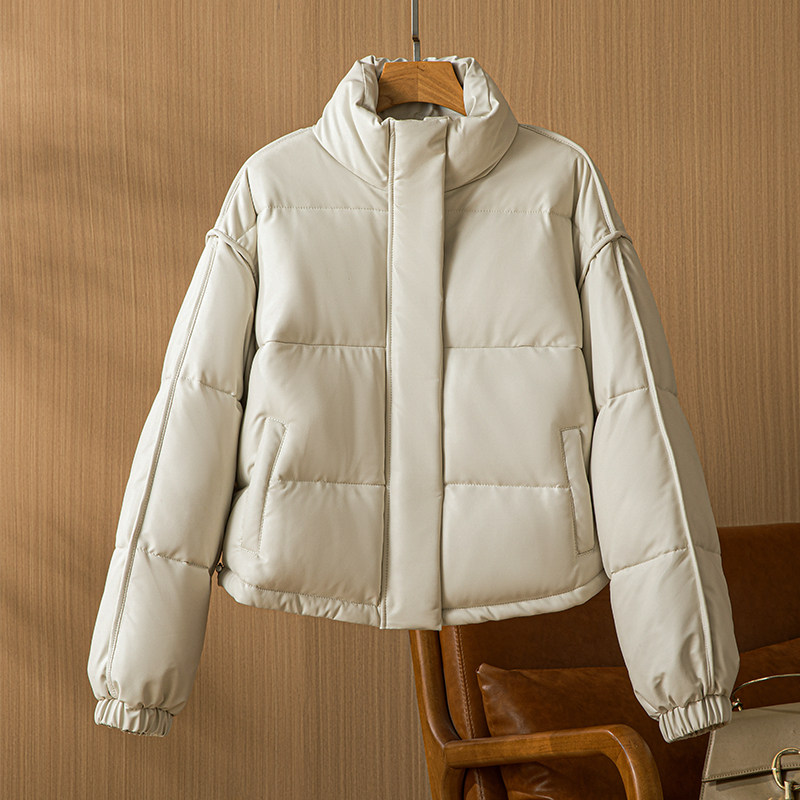 韩版立领短款绵羊皮羽绒服女宽松加厚面包服冬季保暖外套,女装/女士精品,羽绒服,淘宝优惠券,粉丝福利购,淘宝优惠卷