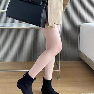 名典2024冬新款百搭绒面后拉链短筒加绒女靴平底瘦瘦马丁靴88360