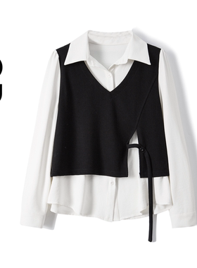 OBanNeR/奥·邦奴2026年春假两件设计长袖T恤胖mm显瘦上衣80792