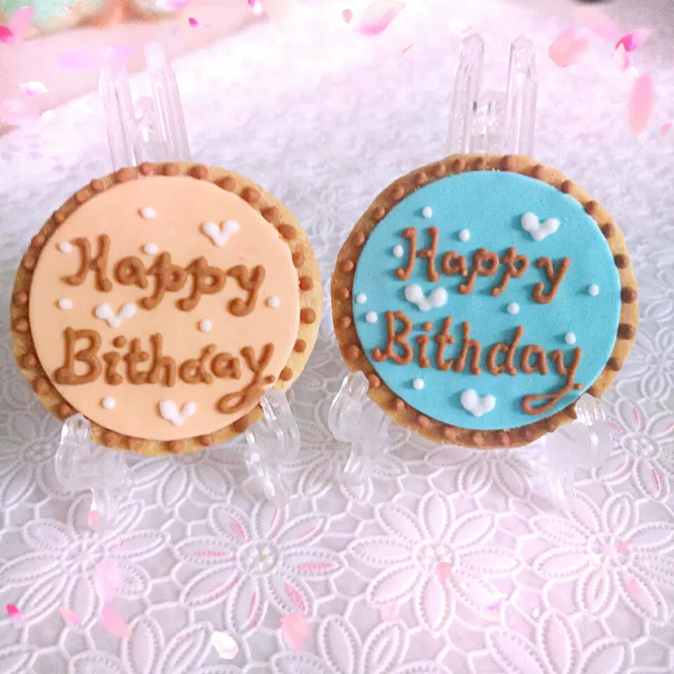 生日快乐字母翻糖糖霜饼干定制节日礼物甜品台回礼伴手礼分享礼物