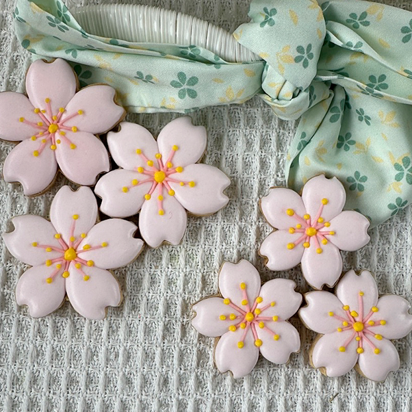 樱花手工翻糖糖霜饼干定制樱花节节日礼物甜品台回礼伴手礼分享