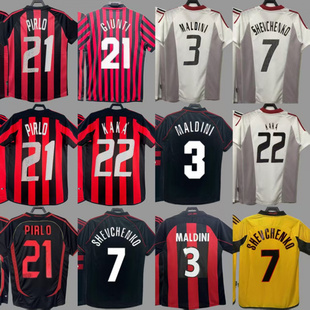 复古球衣AC马尔蒂尼因扎吉加图索卡卡舍甫琴科西多夫内斯塔足球服