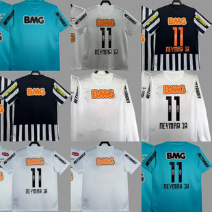 1213桑托斯复古球衣足球服经典怀旧内马尔球衣比赛服长短袖运动服