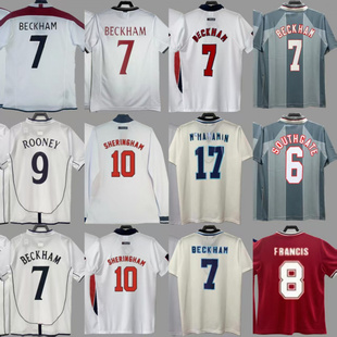 英格兰复古球衣足球服贝克汉姆欧文希勒斯科尔科杰拉德鲁尼球衣