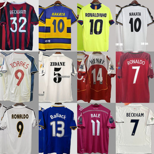 复古球衣经典复刻版里斯本红魔皇M葡萄牙尤文队服C罗纳尔多足球服